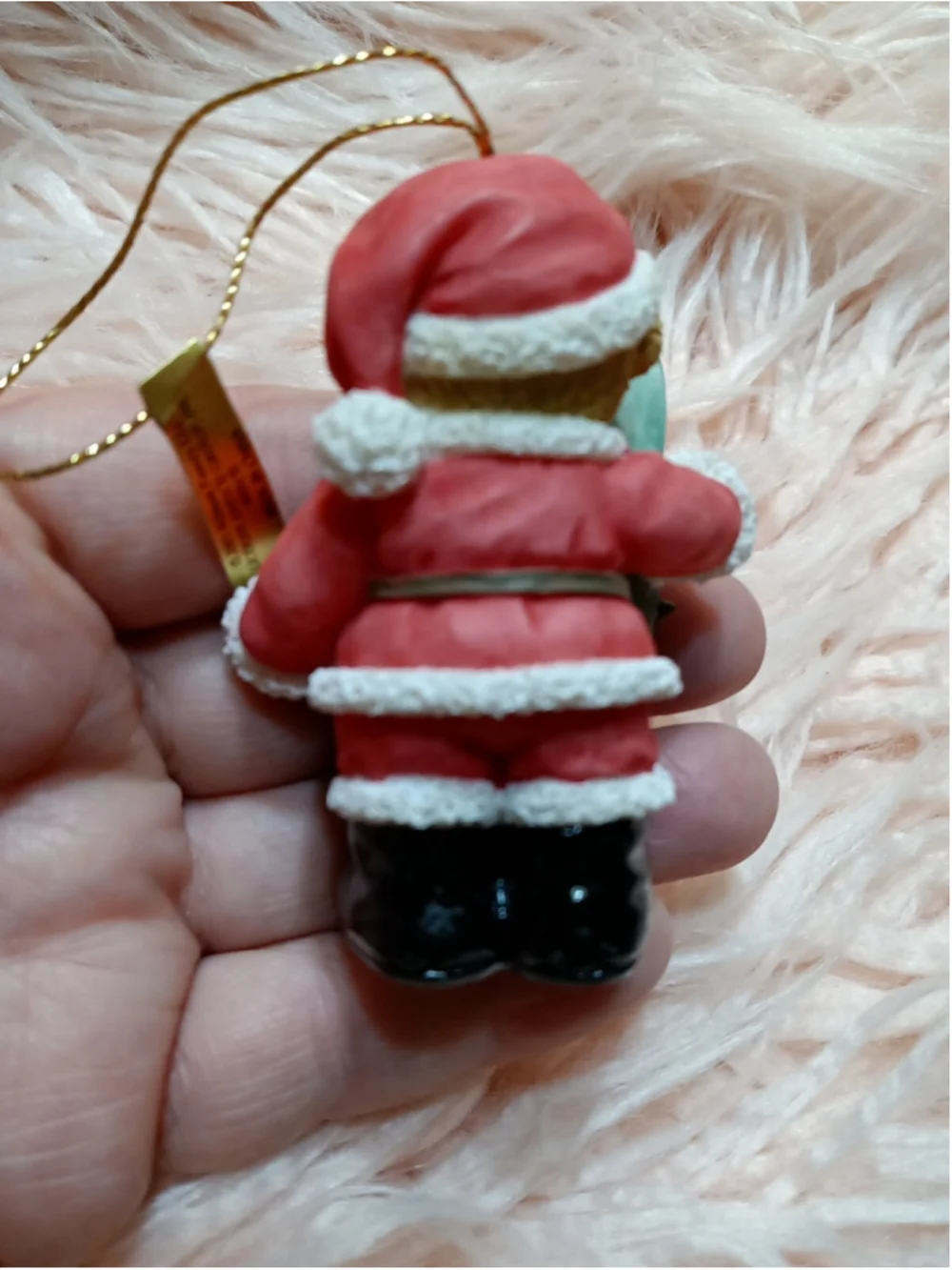Cherished Teddies 2006 Bear w/Skis Hanging Christmas Ornament #4005155 Santa
